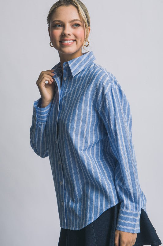 OVERSIZED STRIPED BLOUSE