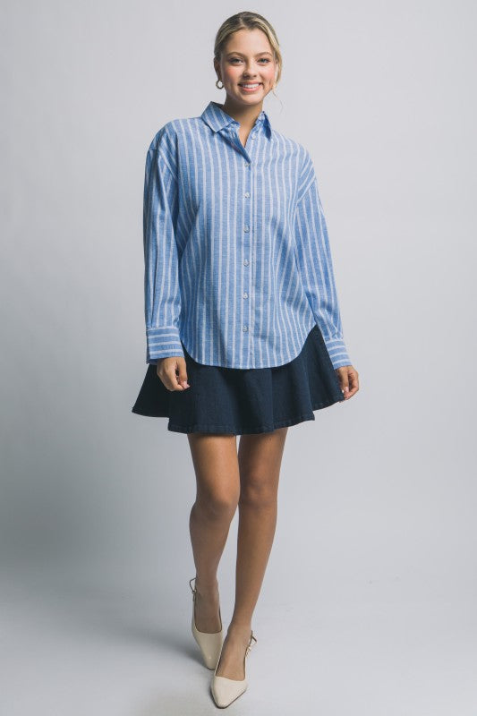 OVERSIZED STRIPED BLOUSE