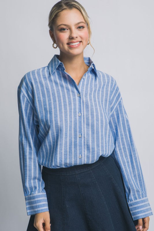 OVERSIZED STRIPED BLOUSE