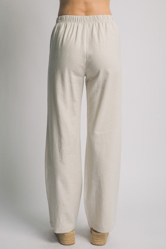 LINEN DRAWSTRING PANTS