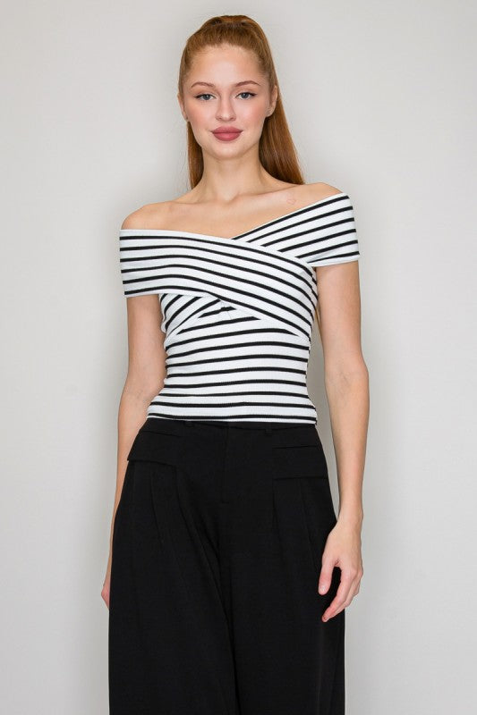 STRIPED CROSS OVER TOP