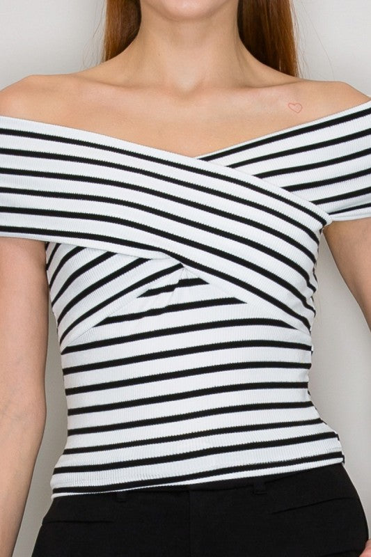 STRIPED CROSS OVER TOP