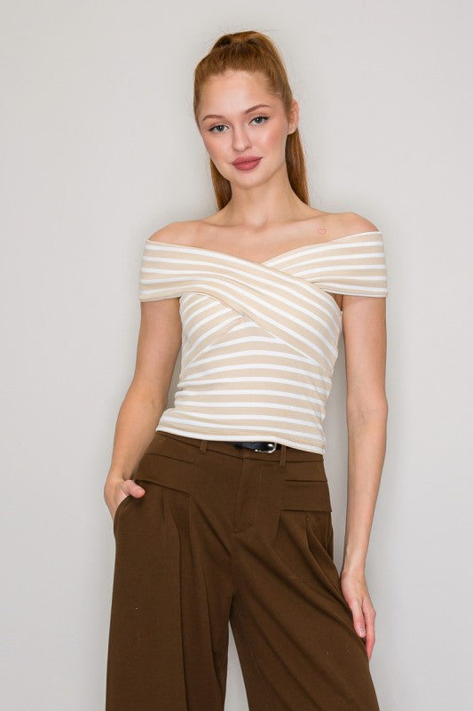 STRIPED CROSS OVER TOP