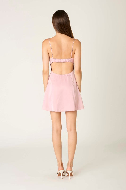 OPEN BACK MINI DRESS