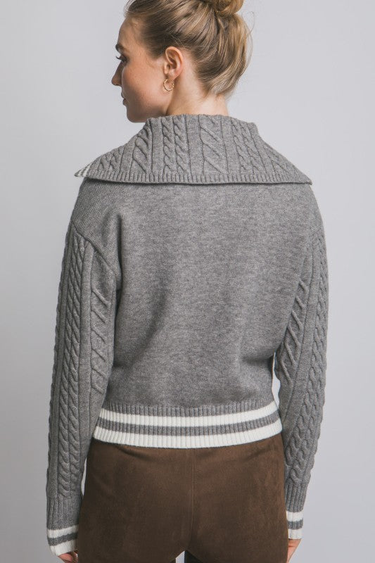 SAILOR COLLAR STATEMENT SWEATER