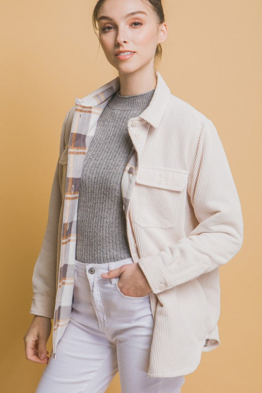CORDUROY REVERSIBLE SHACKET