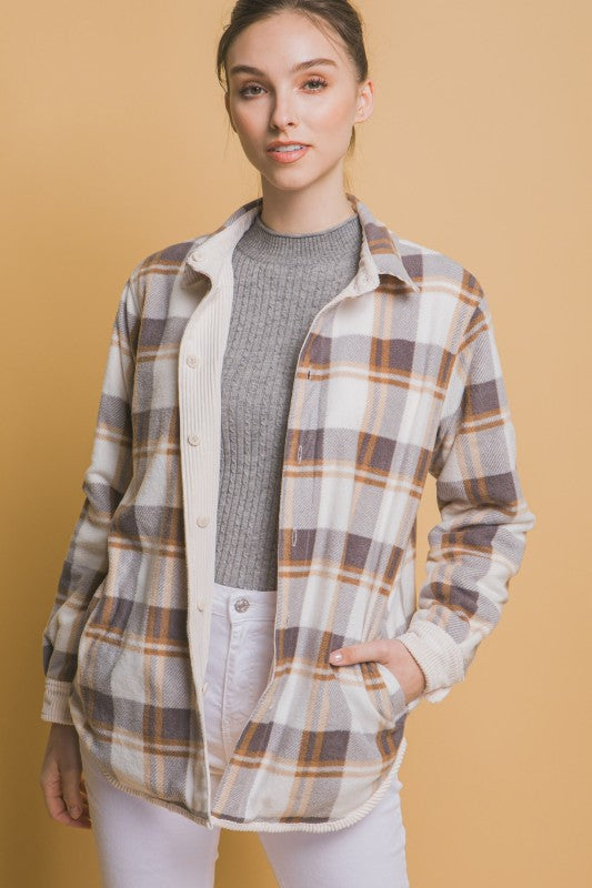 CORDUROY REVERSIBLE SHACKET