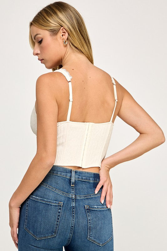 MADI LACE TRIM CORSET TOP