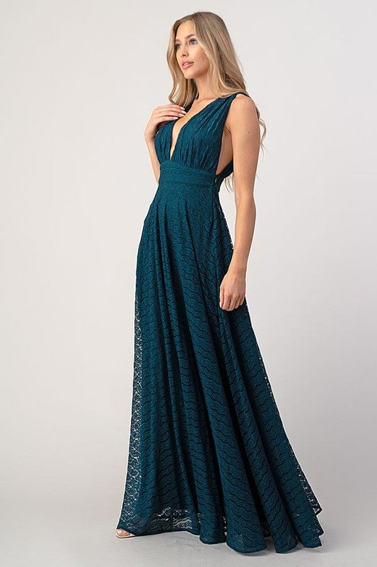DEEP V MAXI DRESS