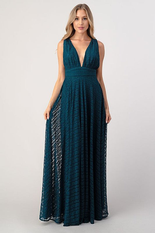 DEEP V MAXI DRESS