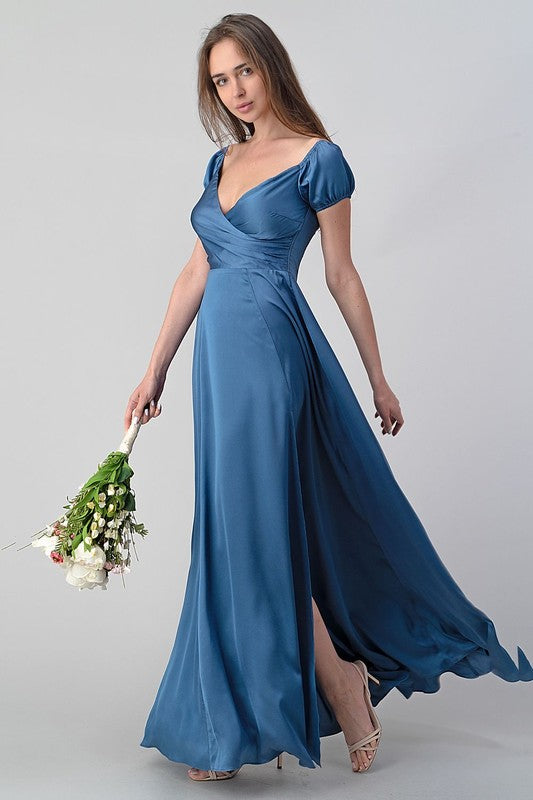 FIT AND FLARE MAXI DRESS