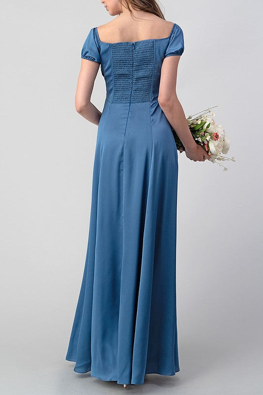 FIT AND FLARE MAXI DRESS