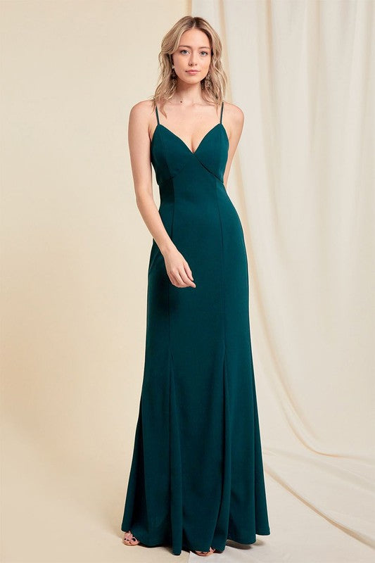 FITTED BACK LACE UP DRESS