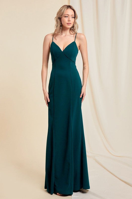 FITTED BACK LACE UP DRESS