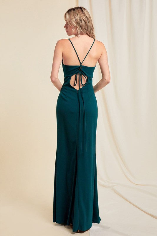 FITTED BACK LACE UP DRESS