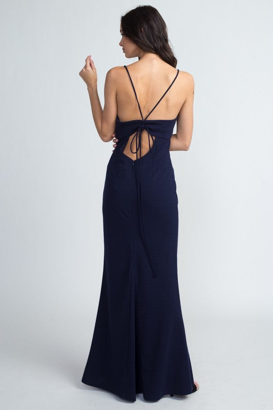 FITTED BACK LACE UP DRESS