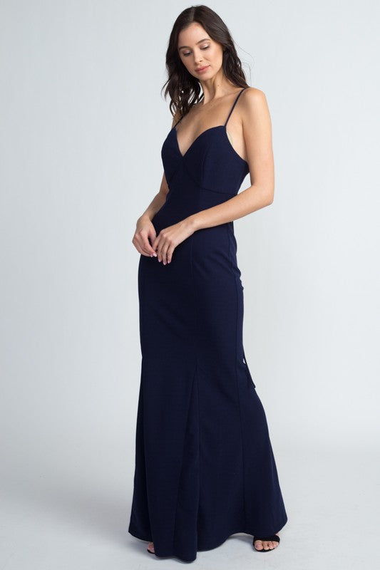 FITTED BACK LACE UP DRESS