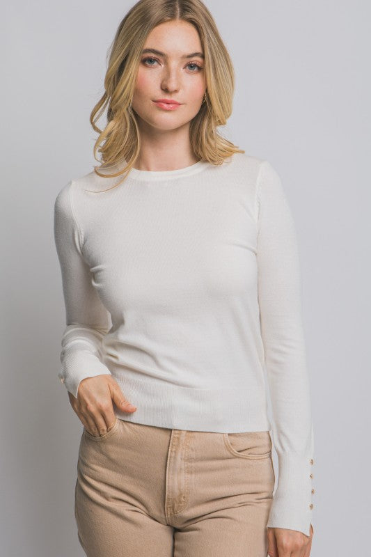 BUTTON SLEEVE DETAIL TURTLENECK
