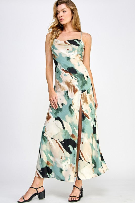 OBLIQUE HAZE MIDI DRESS