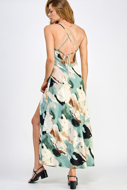 OBLIQUE HAZE MIDI DRESS