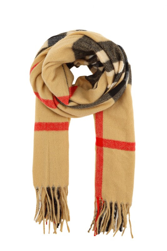 STATEMENT PLAID SCARF