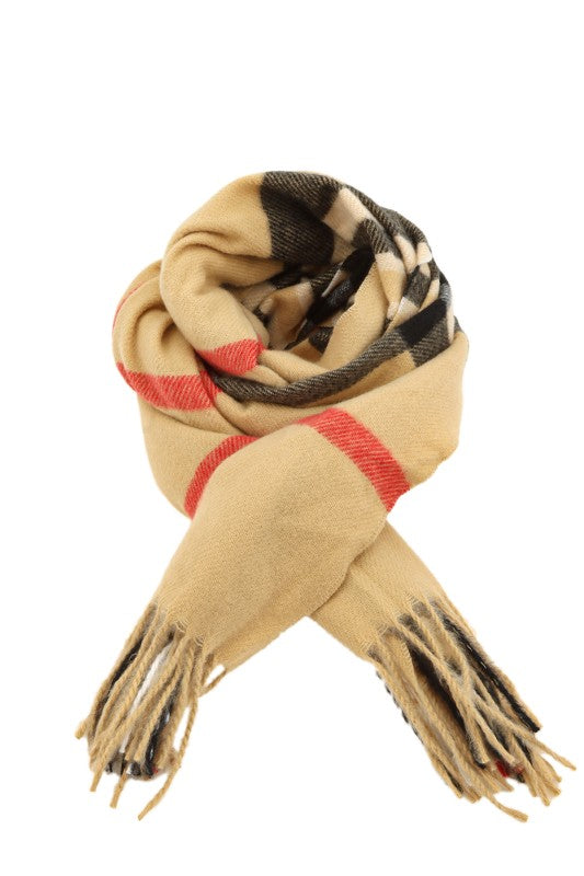 STATEMENT PLAID SCARF