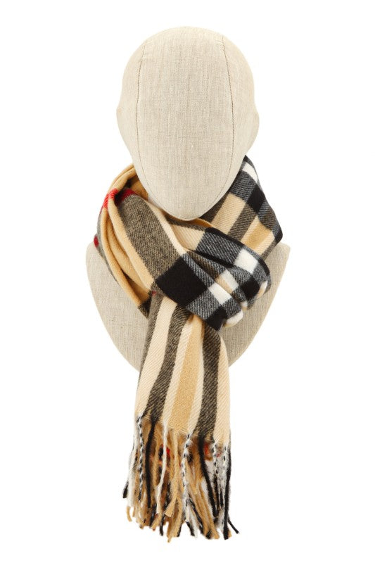 STATEMENT PLAID SCARF