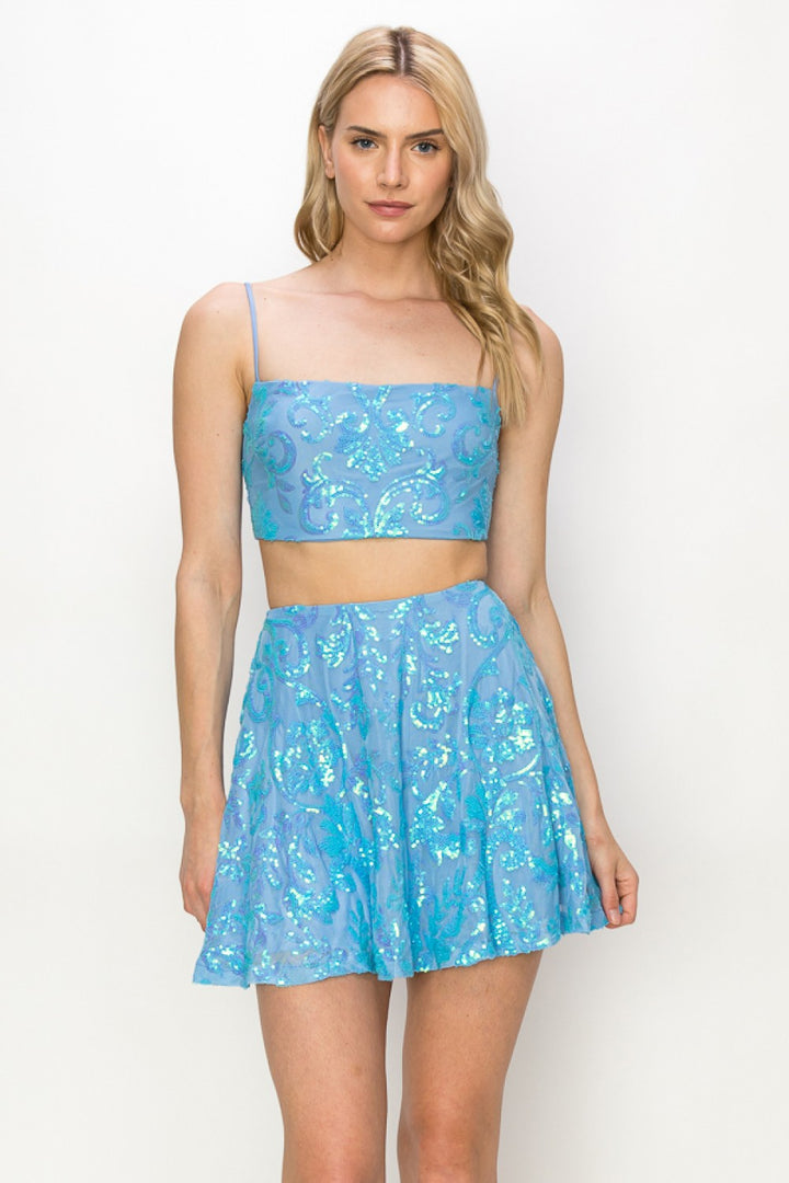 JULIA TWO PIECE STATEMENT SEQUIN SET