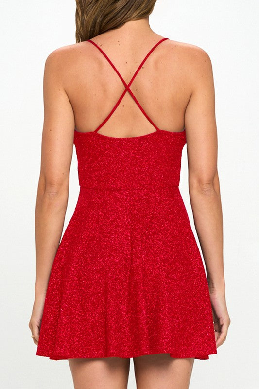 GLITTER SKATER DRESS