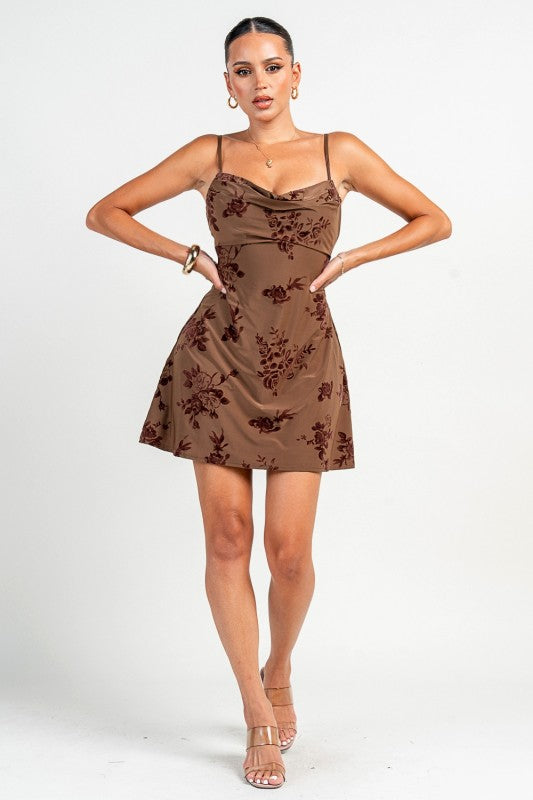 VINTAGE FLORAL MINI DRESS