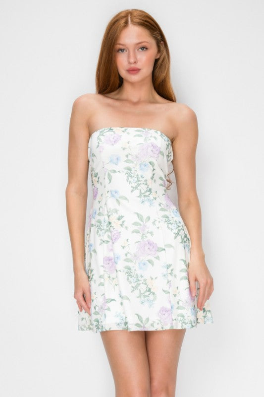 FLORAL OPEN BACK DRESS