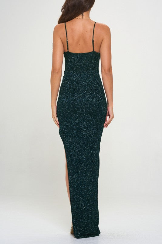 SPARKLY BODYCON MAXI DRESS