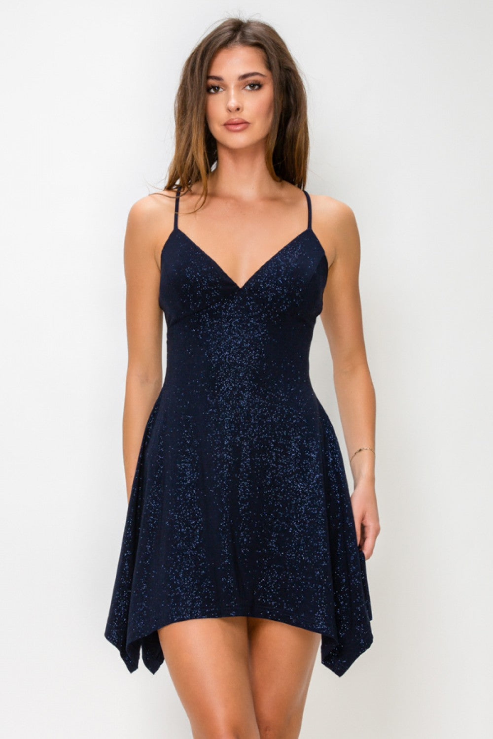 GLITTER MESH CROSSED BACK MINI