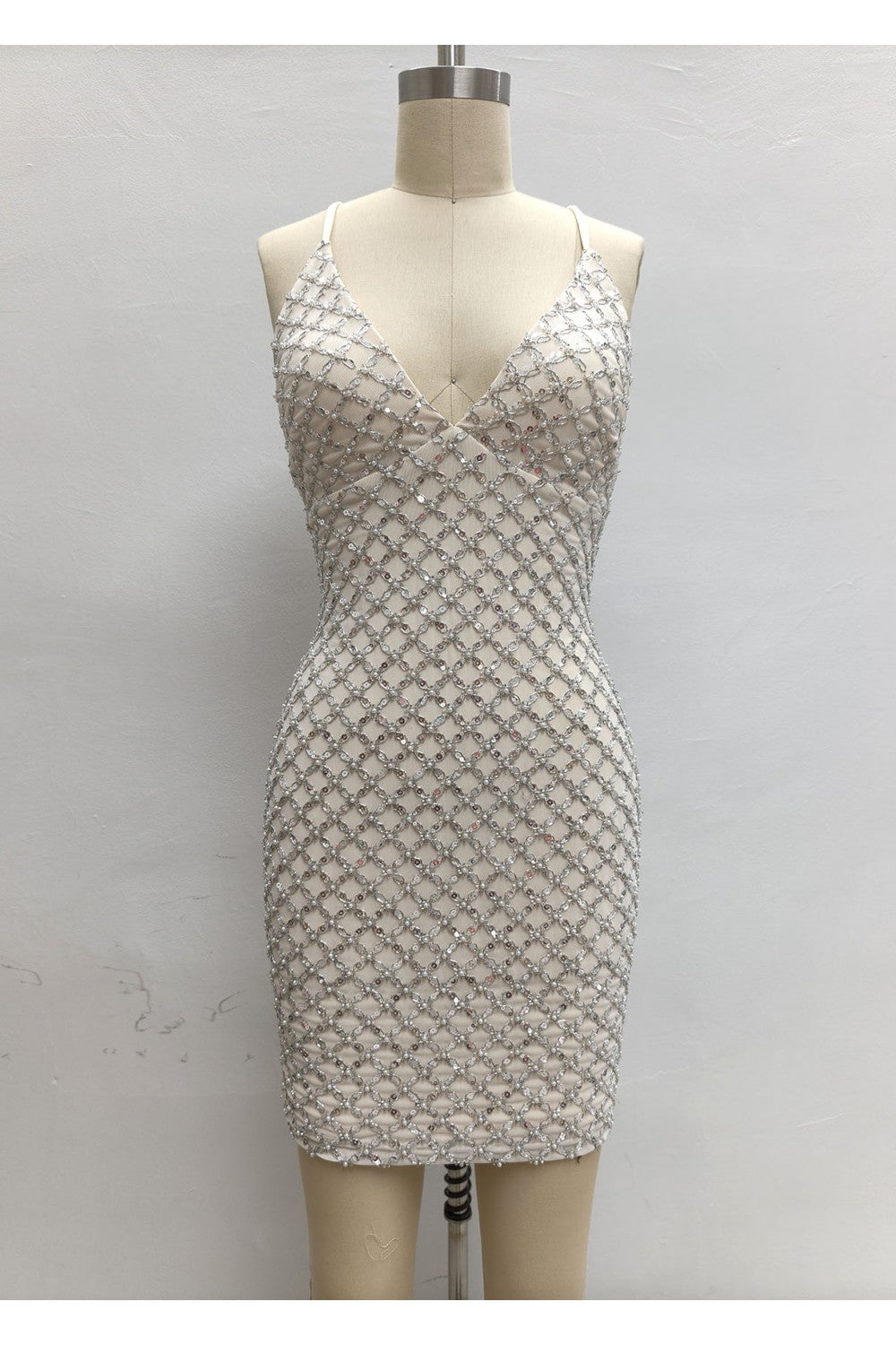 BEADED SEQUIN HIGHEND BODYCON DRESS