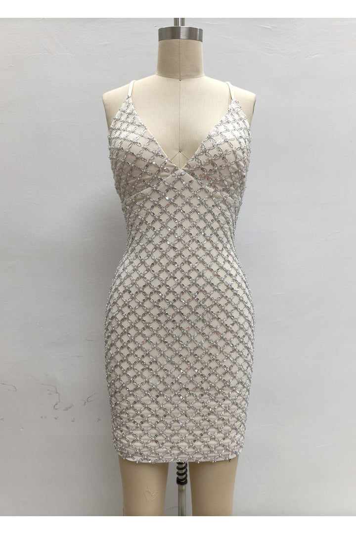 BEADED SEQUIN HIGHEND BODYCON DRESS