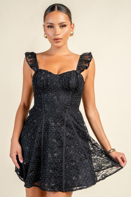 NOVELTY LACE MINI DRESS