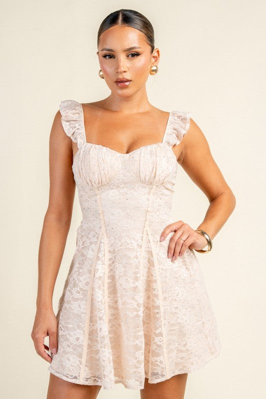 NOVELTY LACE MINI DRESS