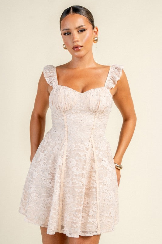 NOVELTY LACE MINI DRESS
