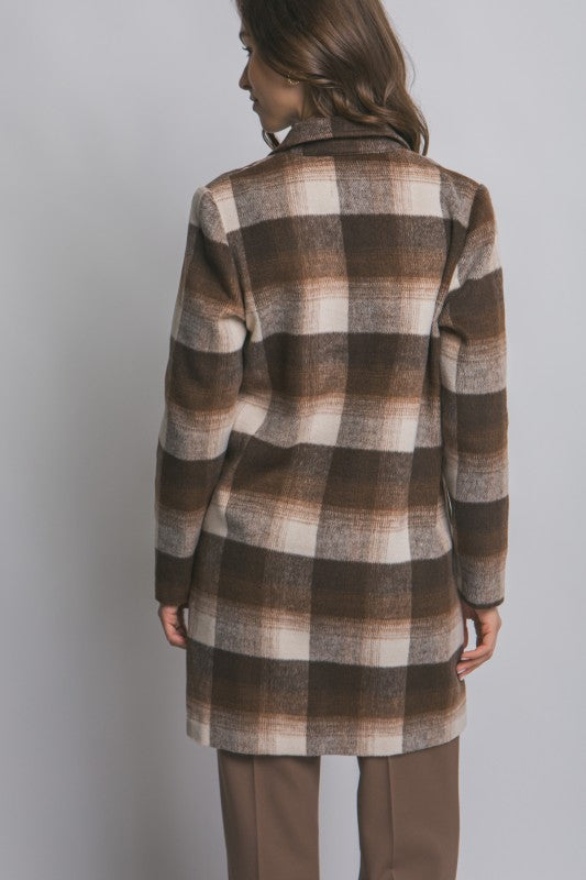 PLAID STATEMENT JACKET