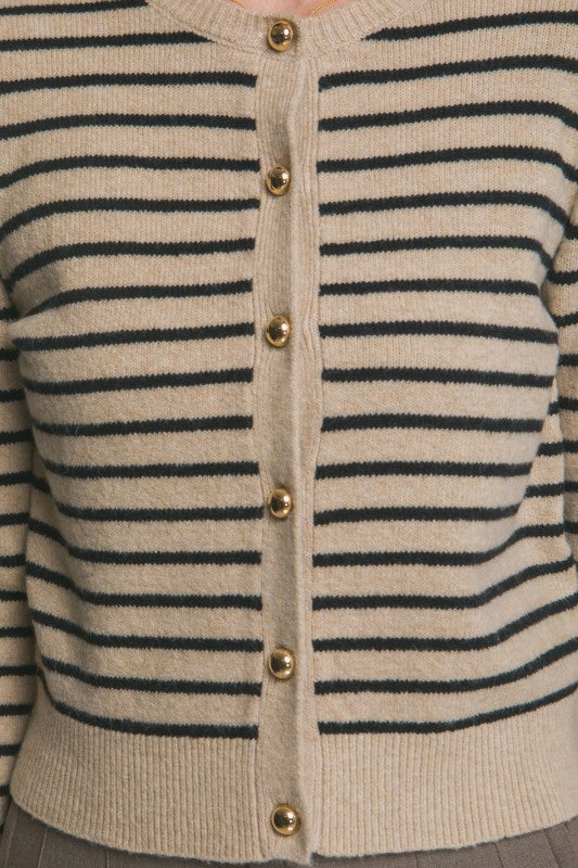 CLASSIC STRIPE CARDIGAN