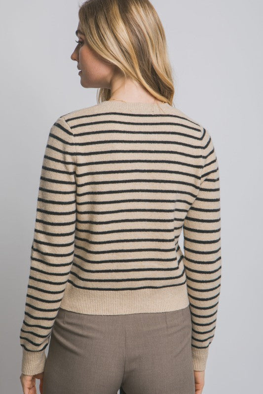 CLASSIC STRIPE CARDIGAN