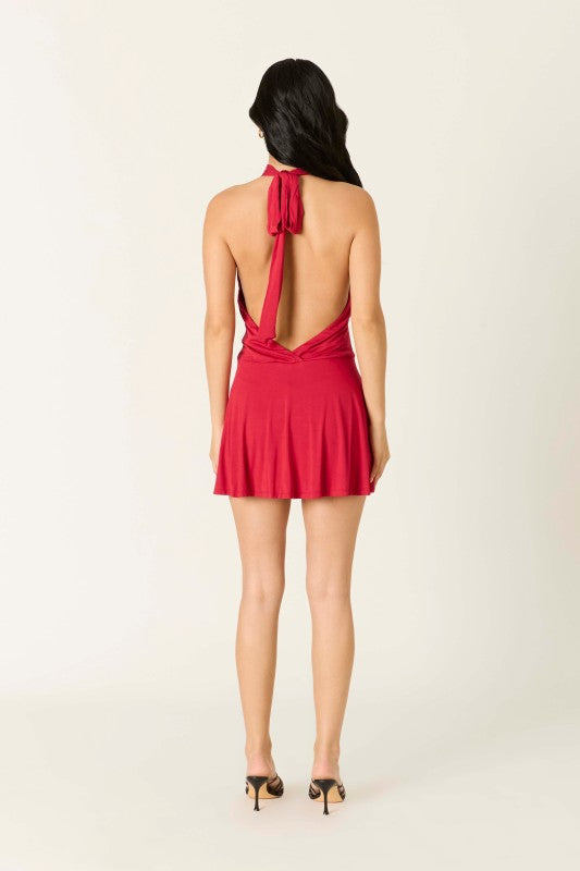 MOCK NECK MINI DRESS