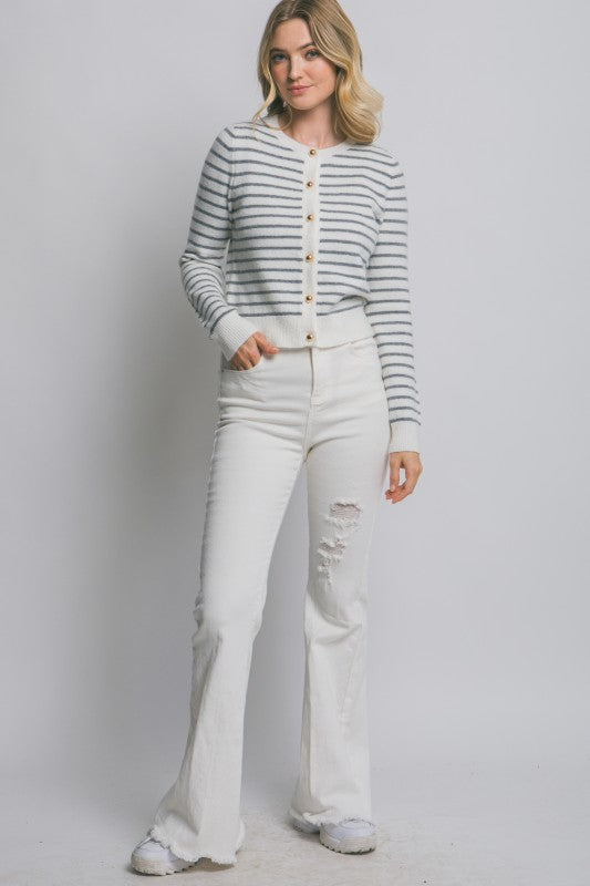 CLASSIC STRIPE CARDIGAN