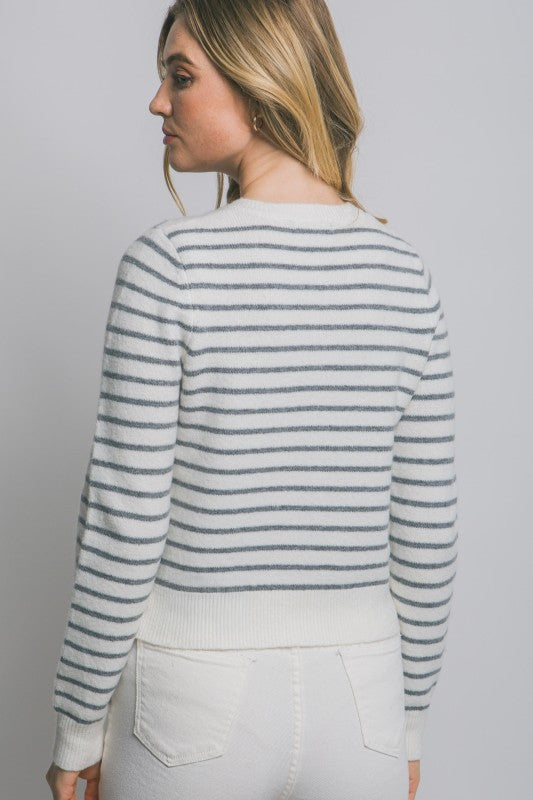CLASSIC STRIPE CARDIGAN