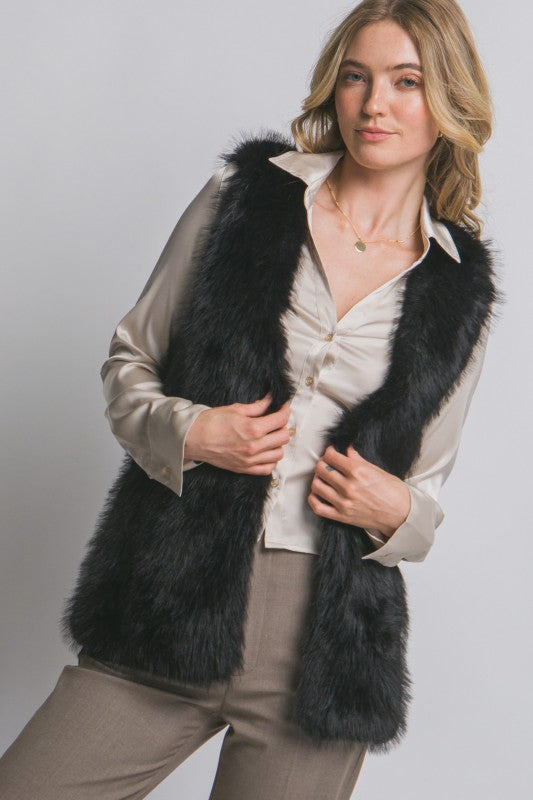 DUSTER FAUX FUR VEST