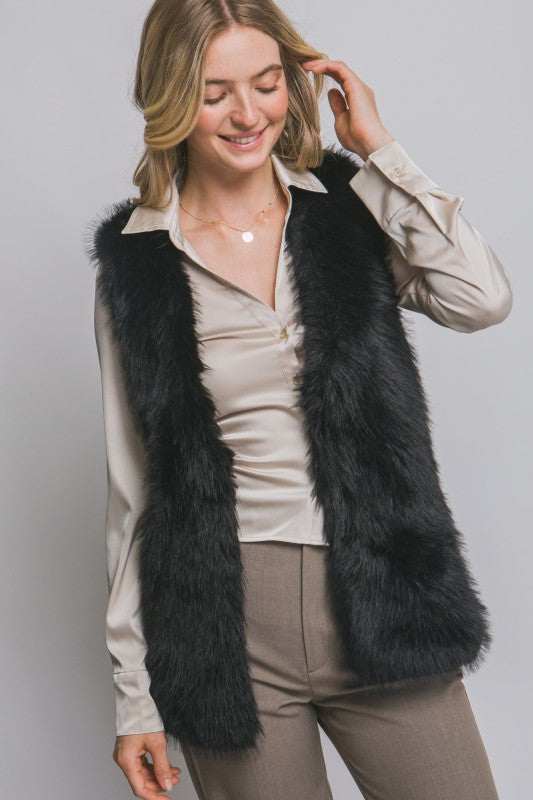 DUSTER FAUX FUR VEST
