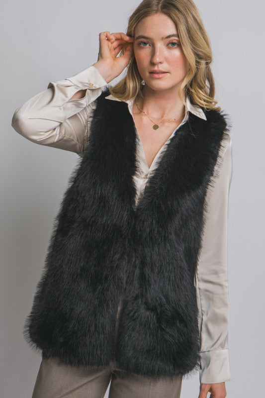 DUSTER FAUX FUR VEST