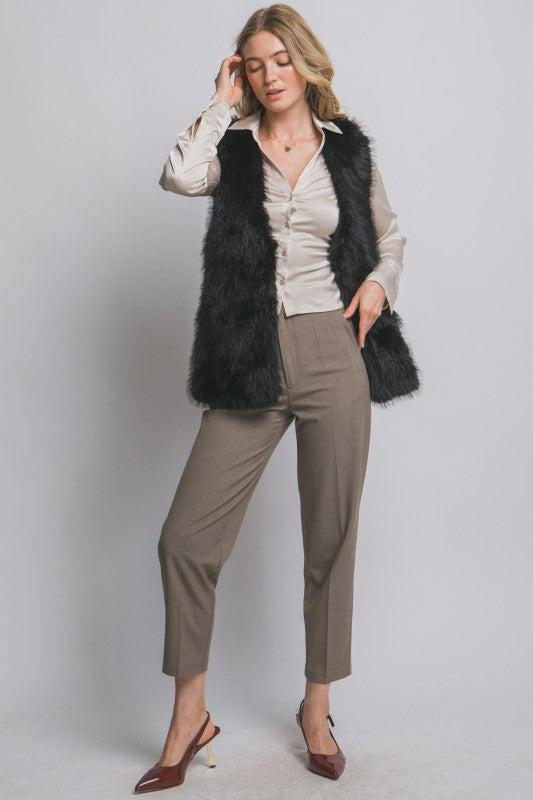 DUSTER FAUX FUR VEST