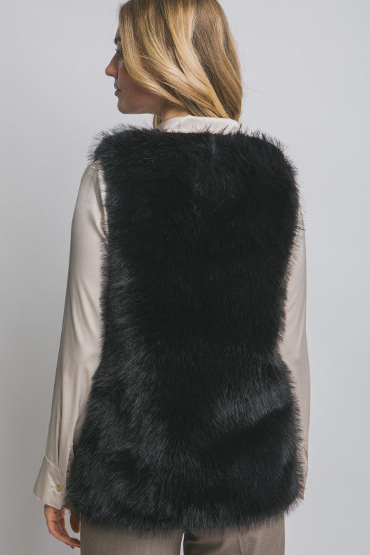 DUSTER FAUX FUR VEST
