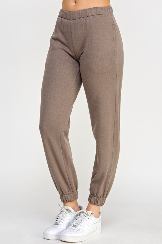FLEECE JOGGER WITH ELASTIC WAIST BAND AND SIDE POCKETS